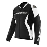 Dainese Damen Lederjacke Racing 5 schwarz-weiss