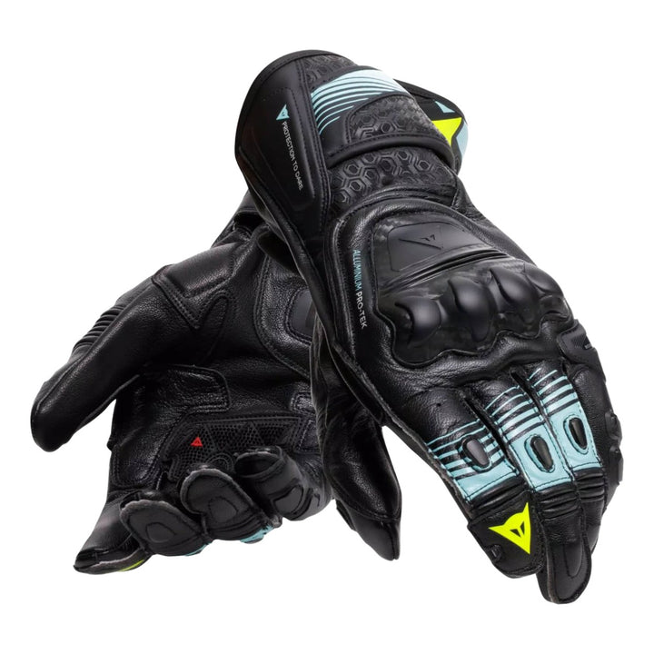 Dainese Handschuh Fiero Metal schwarz-blau-fluo gelb