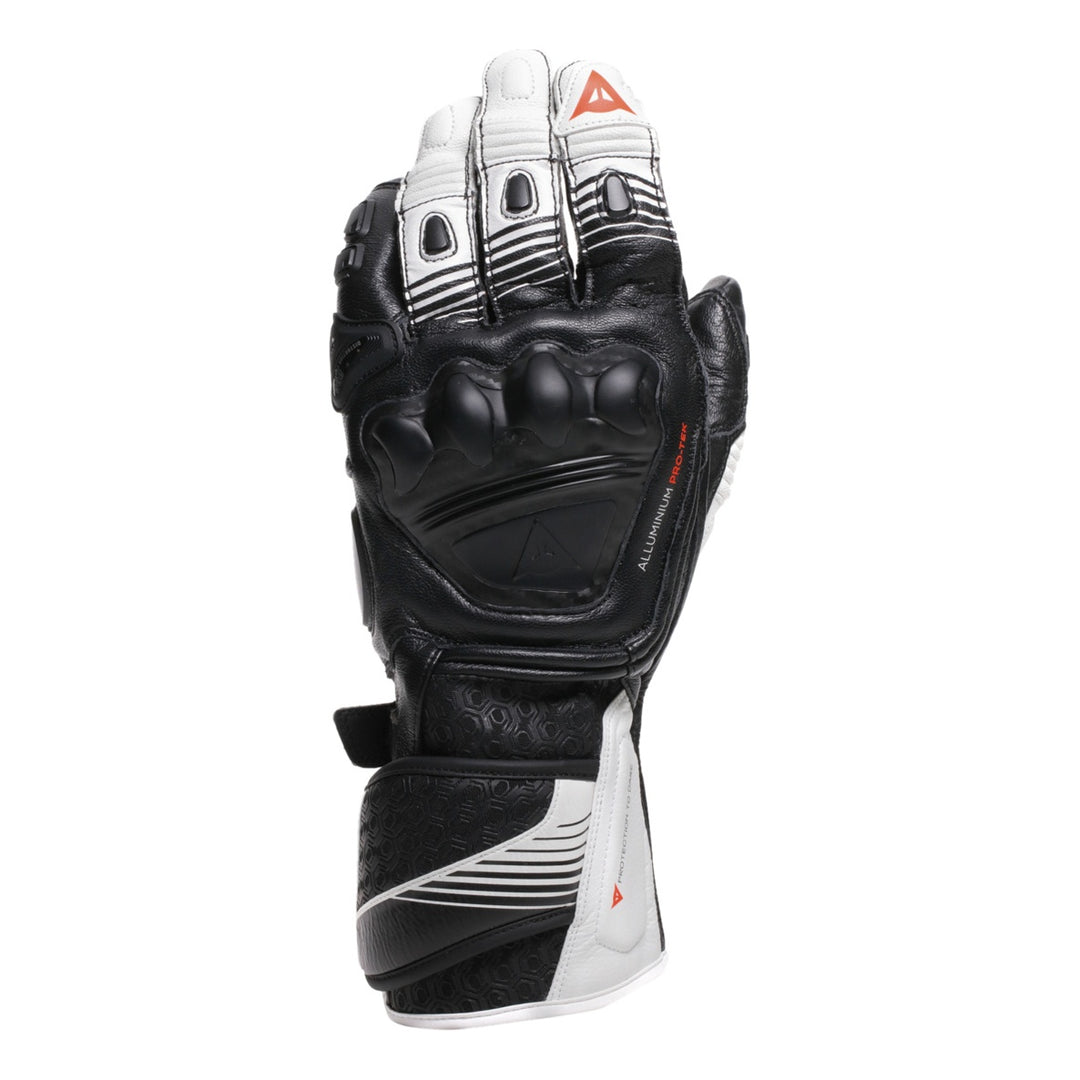 Dainese Handschuh Fiero Metal schwarz-weiss-fluo rot