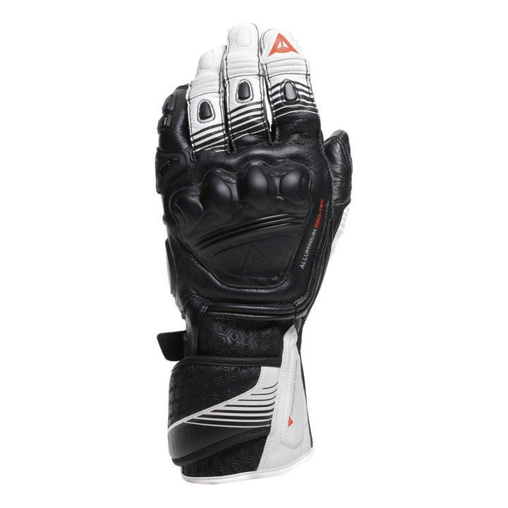 Dainese Handschuh Fiero Metal schwarz-weiss-fluo rot