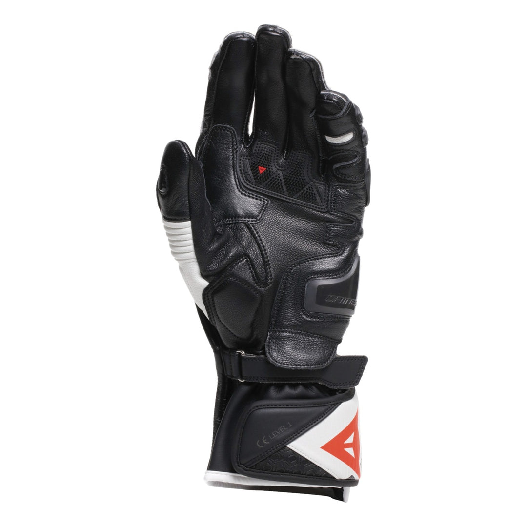 Dainese Handschuh Fiero Metal schwarz-weiss-fluo rot