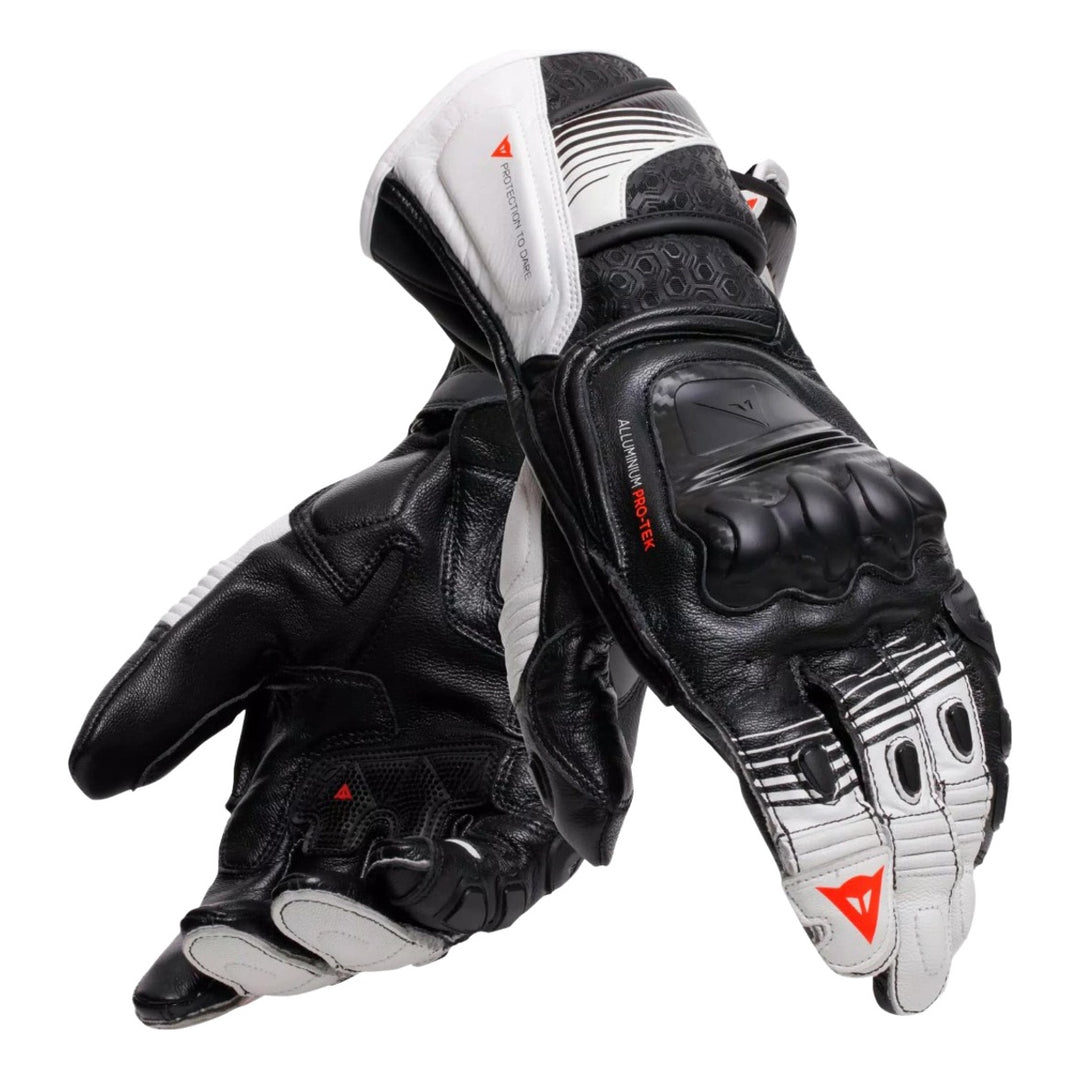 Dainese Handschuh Fiero Metal schwarz-weiss-fluo rot