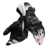 Dainese Handschuh Fiero Metal schwarz-weiss-fluo rot