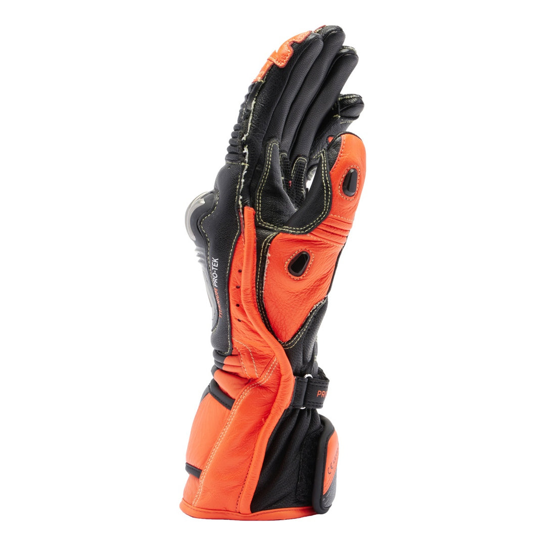 Dainese Handschuhe Full Metal 7 schwarz-fluo rot