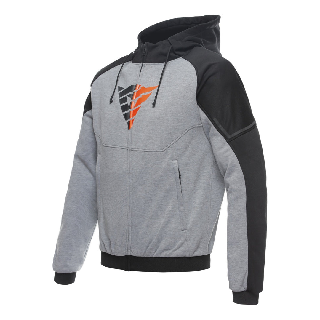 Dainese Hoodie Daemon-X Safety grau-schwarz-fluo rot