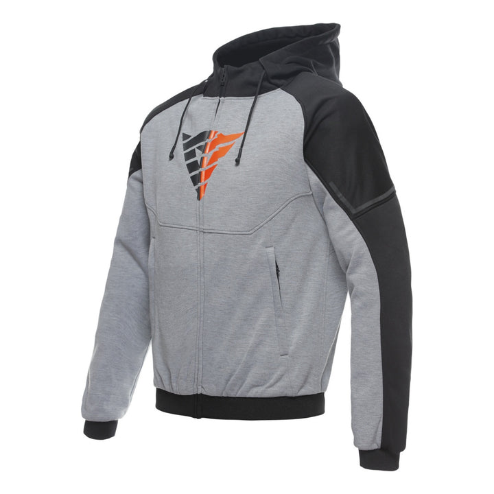 Dainese Hoodie Daemon-X Safety grau-schwarz-fluo rot