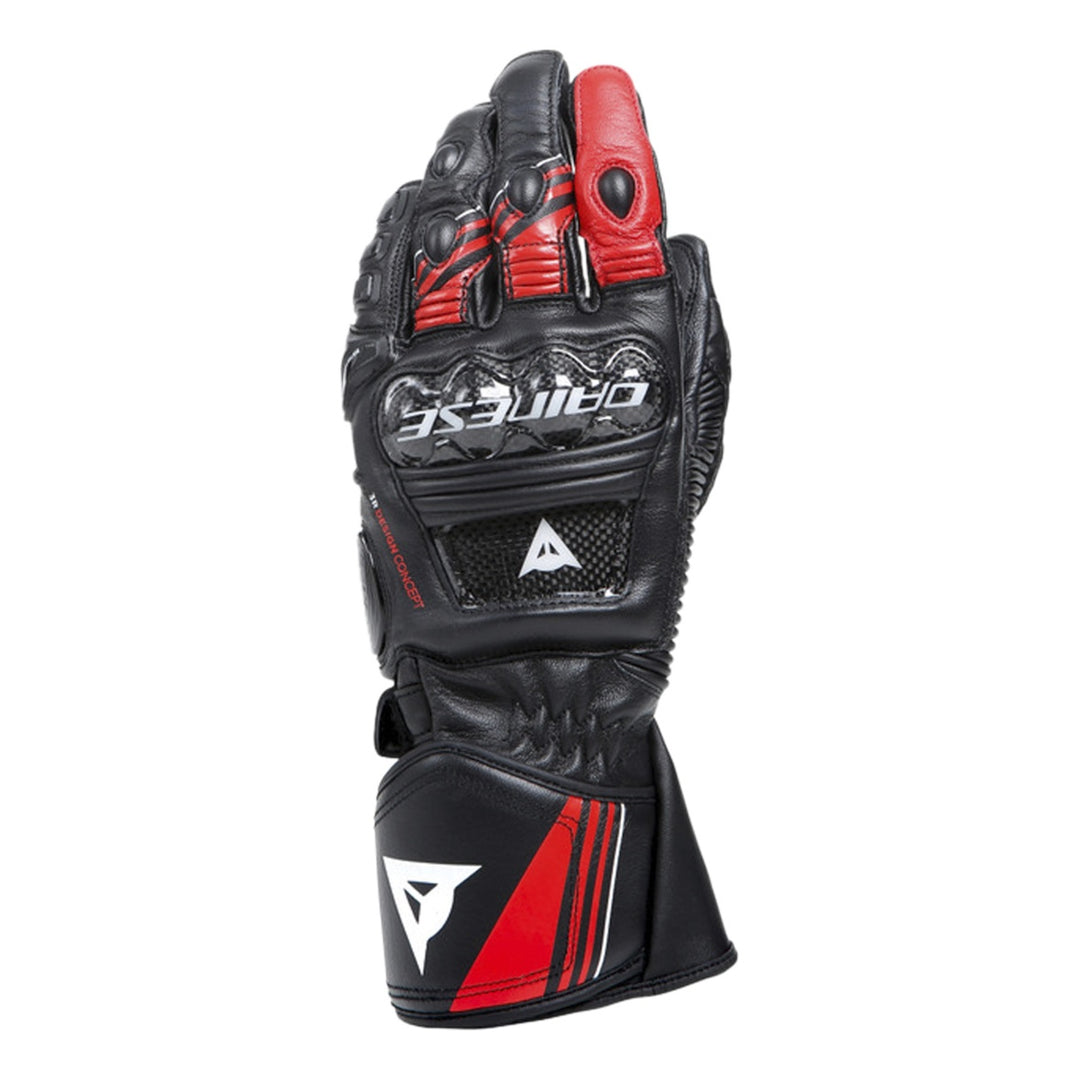 Dainese Lederhandschuhe Druid 4 schwarz-rot-weiss