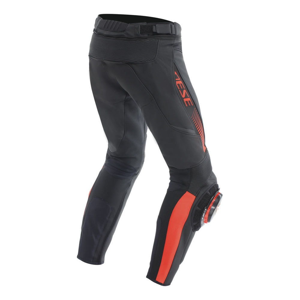 Dainese Lederhose Super Speed schwarz-fluo rot