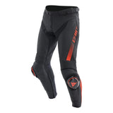 Dainese Lederhose Super Speed schwarz-fluo rot
