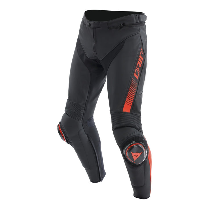 Dainese Lederhose Super Speed schwarz-fluo rot