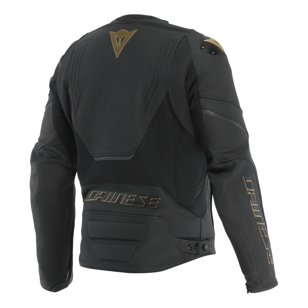 Dainese Lederjacke Racing 5 schwarz-gold