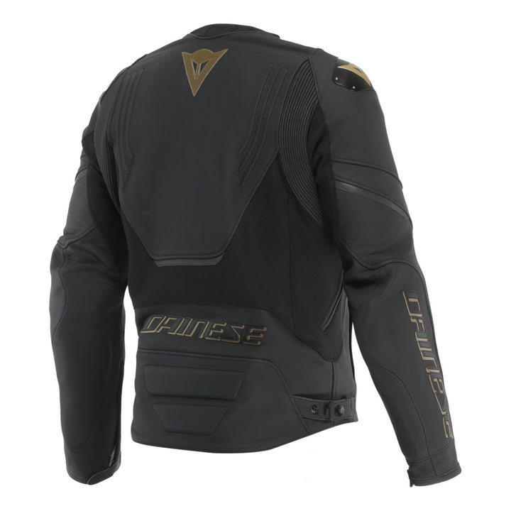 Dainese Lederjacke Racing 5 schwarz-gold