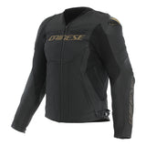 Dainese Lederjacke Racing 5 schwarz-gold