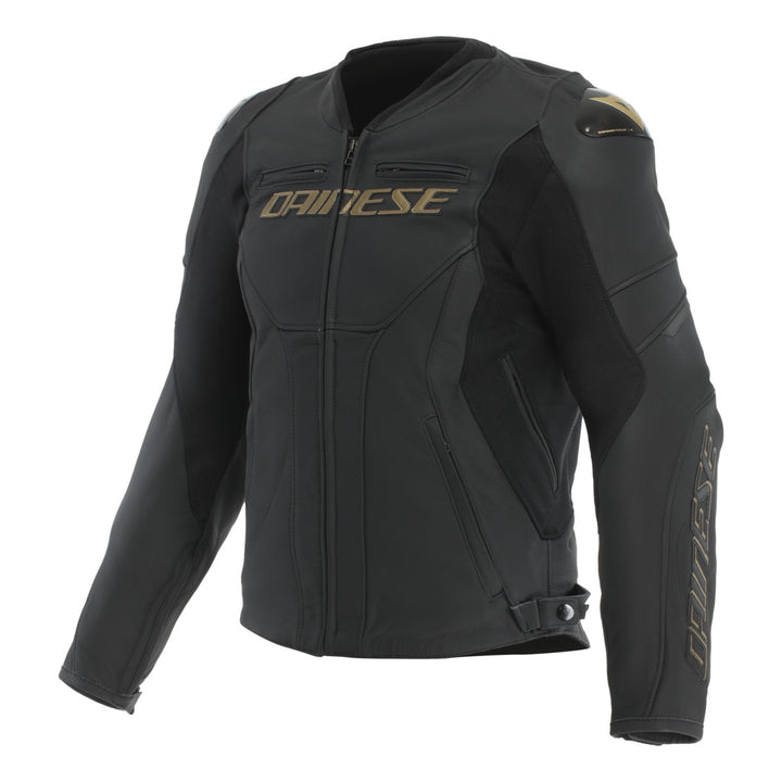 Dainese Lederjacke Racing 5 schwarz-gold