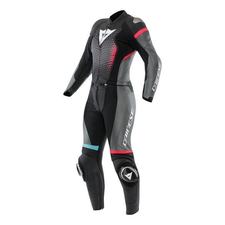 Dainese Lederkombi 2-tlg. Fulminea schwarz-anthrazit-weiss