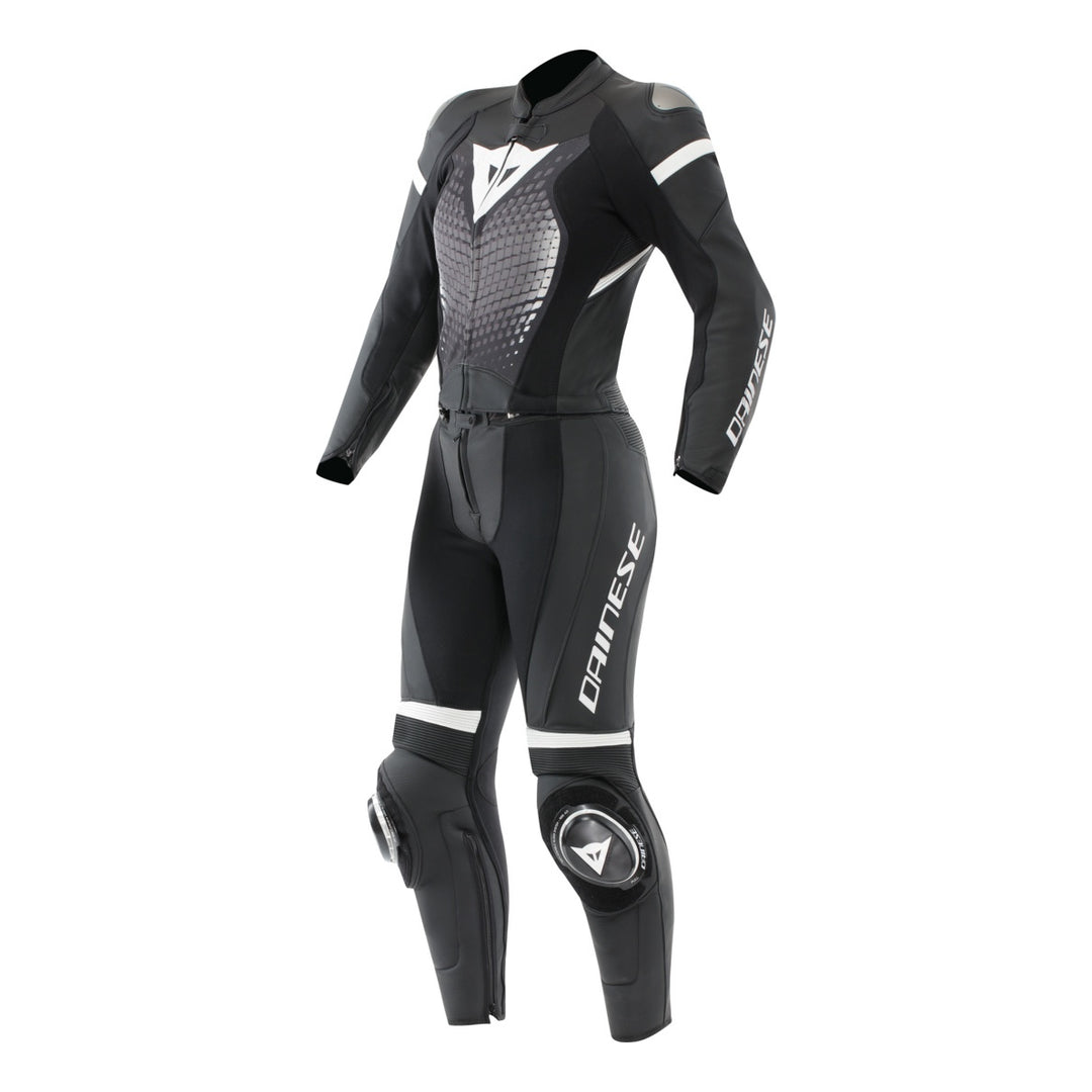 Dainese Lederkombi 2-tlg. Fulminea schwarz-weiss