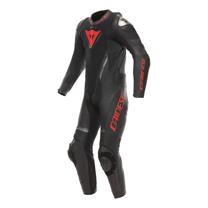 Dainese Lederkombi perf. 1-tlg. Demon Sprint schwarz-rot