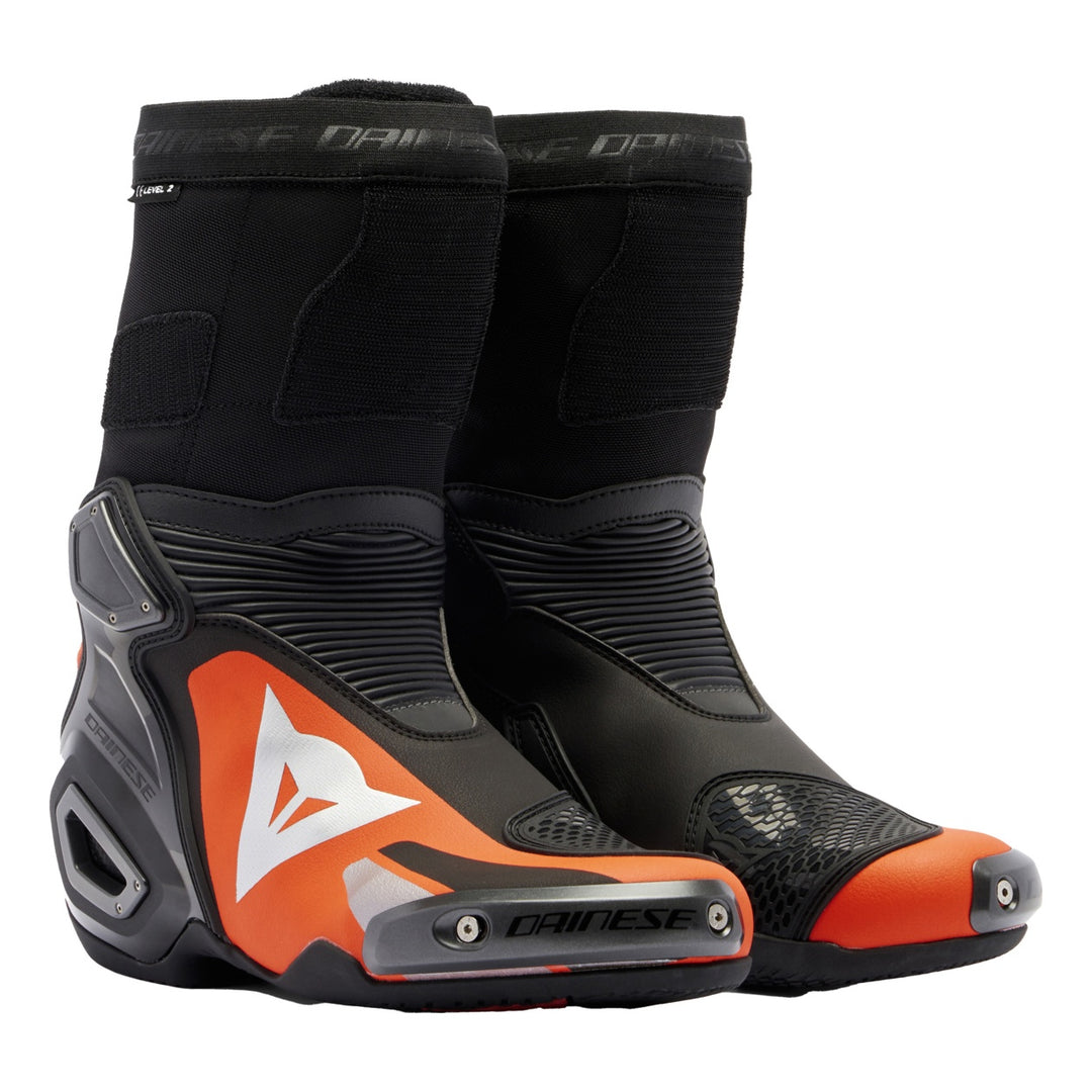 Dainese Stiefel Axial 2 schwarz-fluo rot