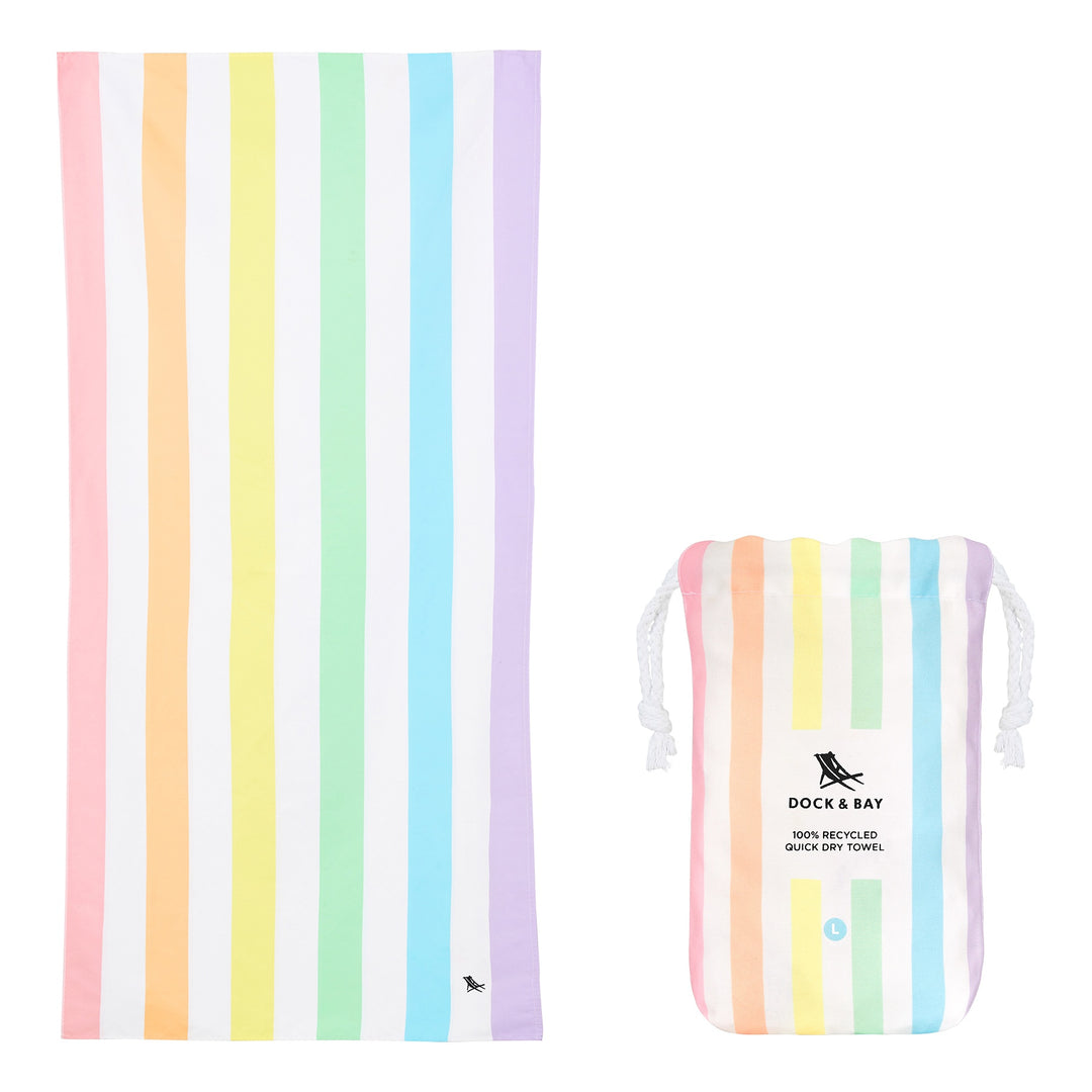 Dock &amp; Bay Beach Towels Large unicorn waves