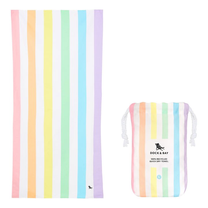 Dock &amp; Bay Beach Towels Large unicorn waves