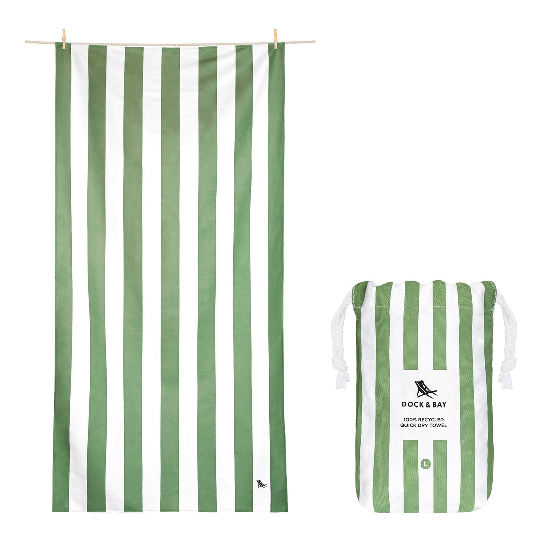Dock &amp; Bay Beach Towels X-Large cayman olive
