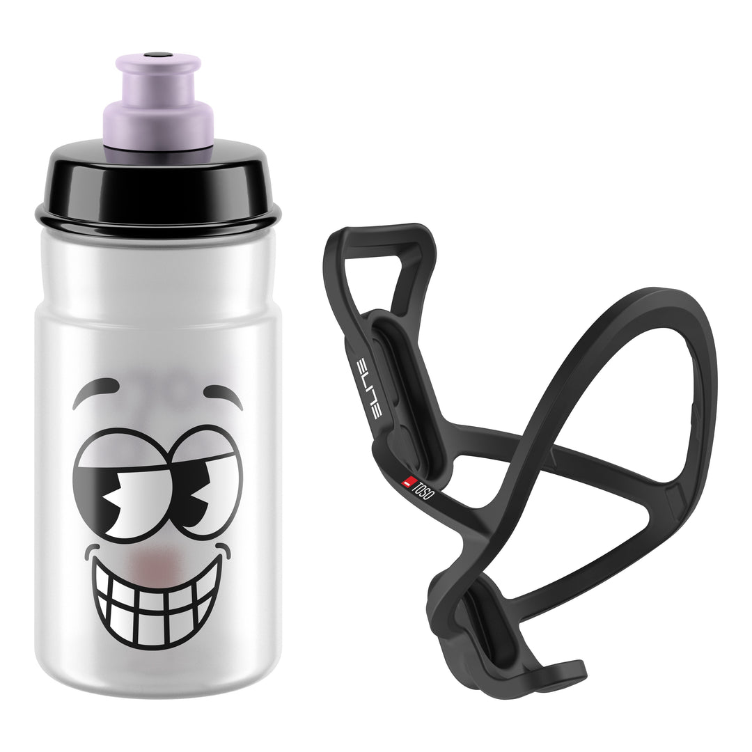 Elite Kit Toso für Kinder schwarz mat und Jet 350ml transparent lilac Logo transparent/lilac