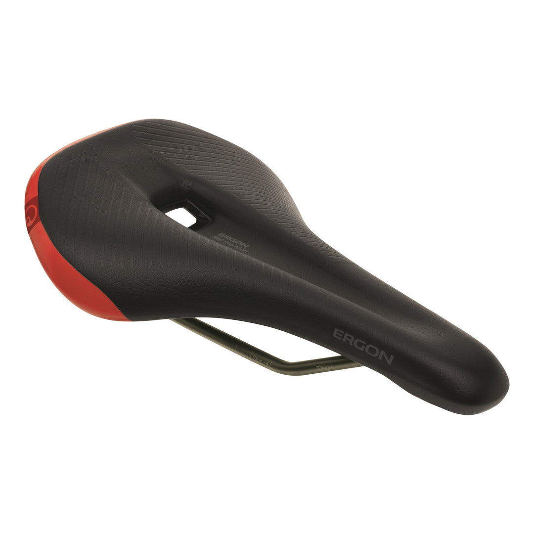 Ergon Sattel SM Pro Man S/M ohne Öffnung risky schwarz-rot