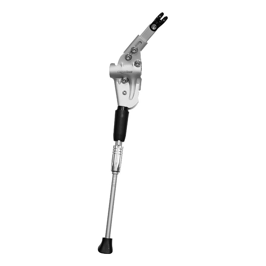 Ergotec Hinterbaustütze universal 24"-28" höhenverstellbar inkl. Gummifuss AL6061 silver 
