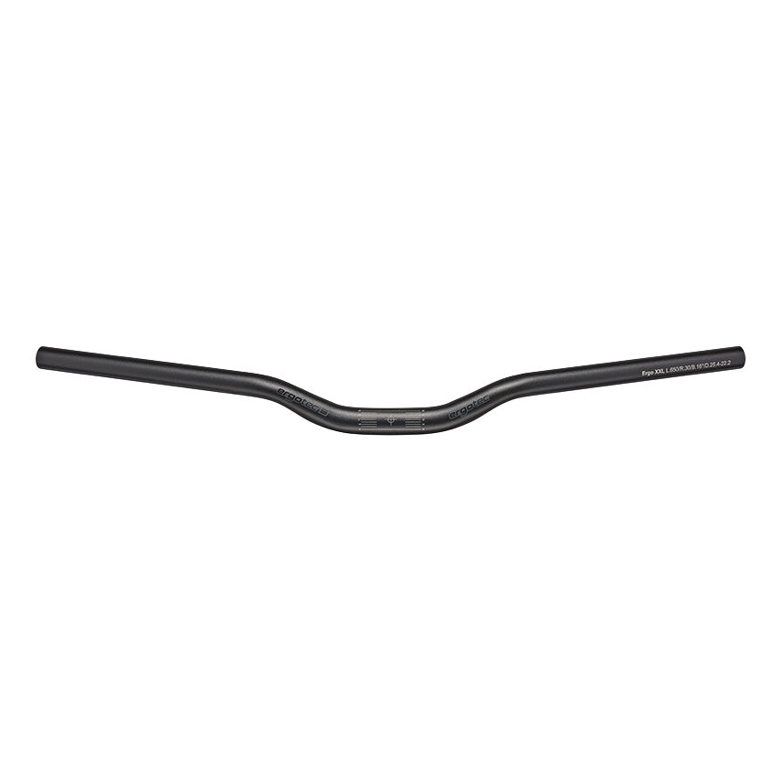 Ergotec Lenker 25.4 Bar Ergo XL Width:630 Rise:30 GL:200 BackSweep:14° AL6061 sb black SafetyLevel5 