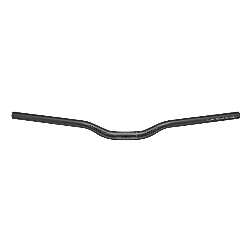 Ergotec Lenker 25.4 Bar Ergo XS Width:550 Rise:30 GL:160 BackSweep:6° AL6061 sb black SafetyLevel5 