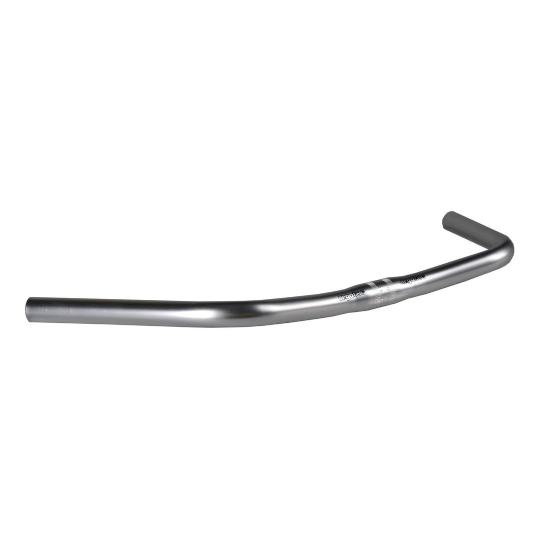 Ergotec Lenker 25.4 Width:560 Rise:15 GL:150 Back/Up-Sweep:63°/0° AL5000 silver SafetyLevel2 Toulouse