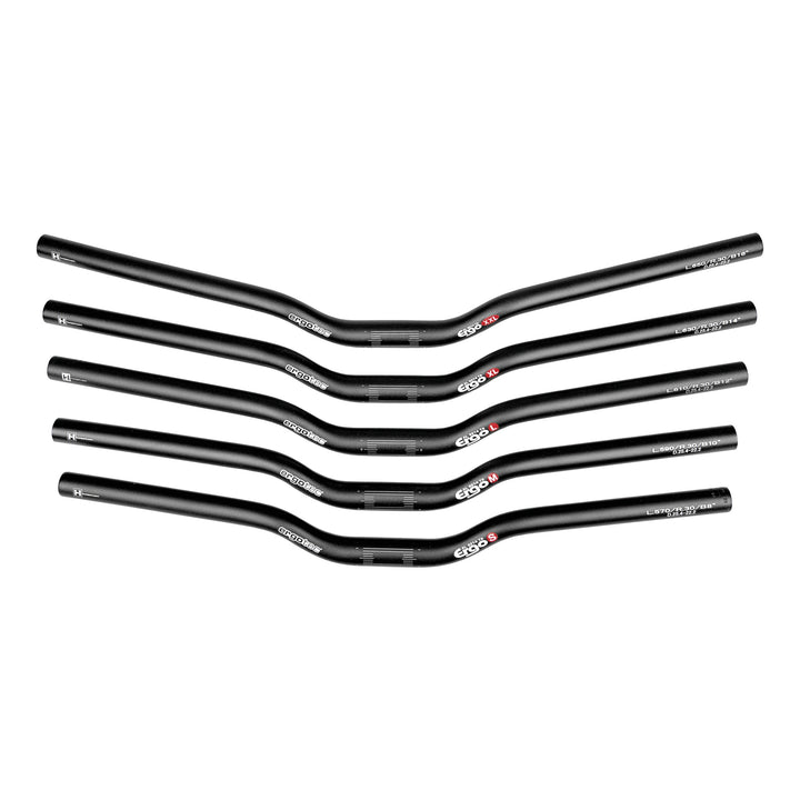 Ergotec Lenker 31.8 Bar Ergo XXL Width:700 Rise:30 GL:228 BackSweep:16° AL6061 sb black SafetyLevel5 