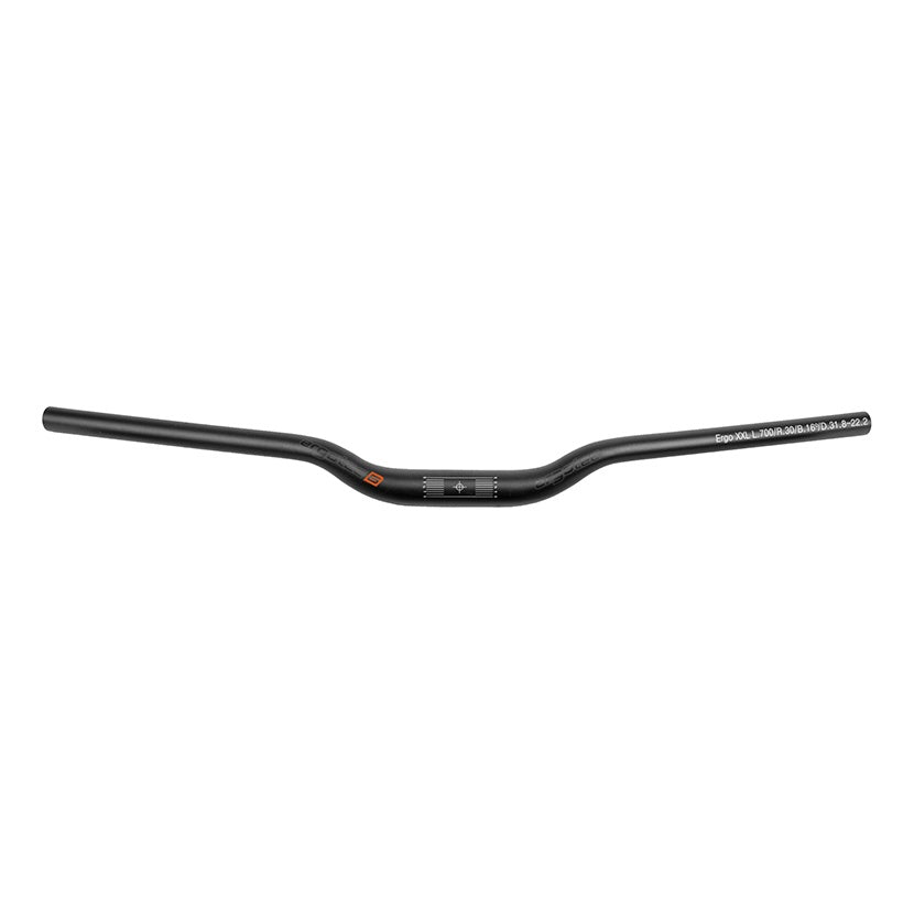 Ergotec Lenker 31.8 Ergo plus XL Width:680 Rise:30 GL:200 Back/Up-Sweep:14/+5° AL7050 sb black SafetyLeve 