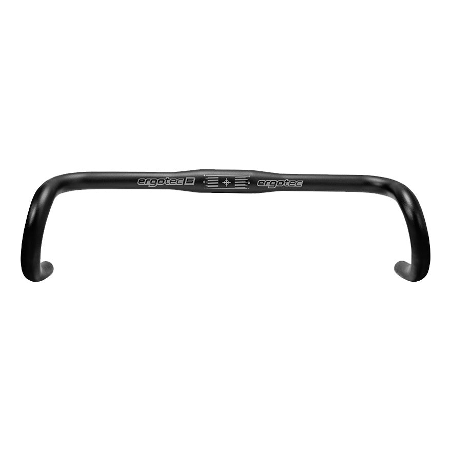 Ergotec Lenker 31.8 Randonneur Width:420/490 Rise:0 Drop:124 Reach:85 12°/16° AL6061 sb black SL5 