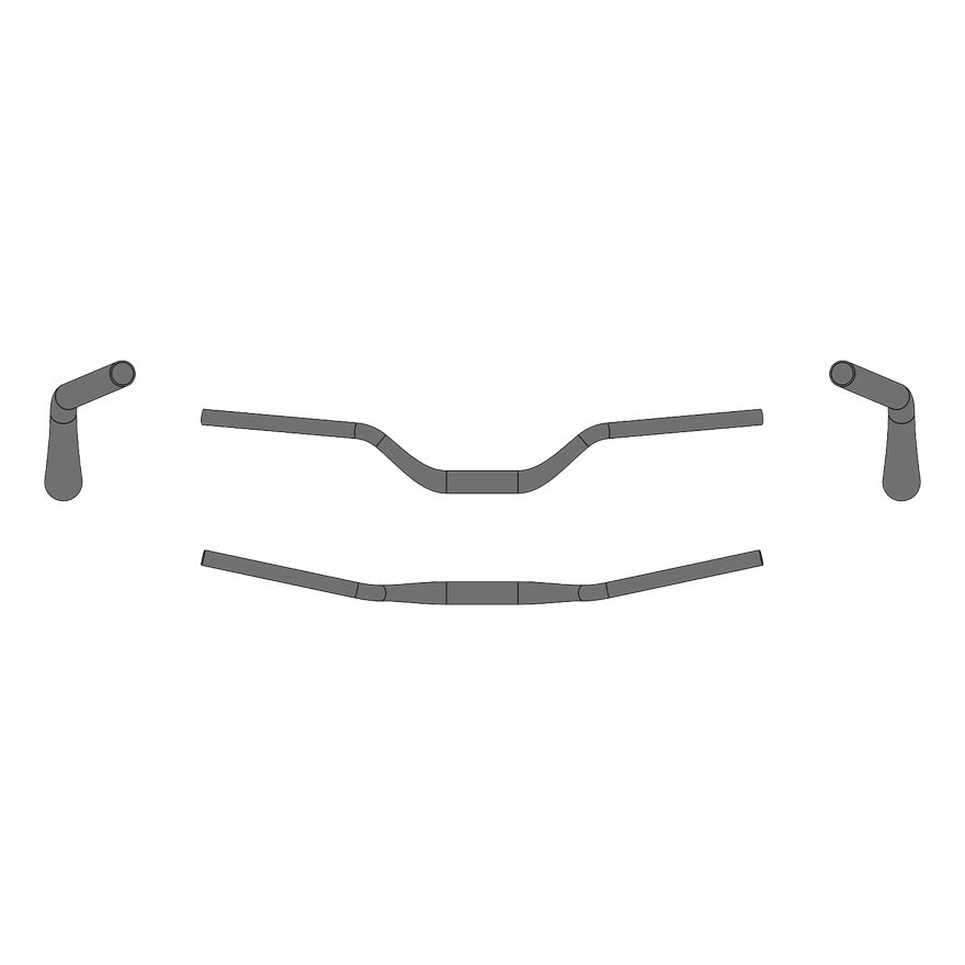 Ergotec Lenker 31.8 Riser BAR 70 Width:780 Rise:70 GL:230 12°/5° AL6061 sb black SafetyLevel6 