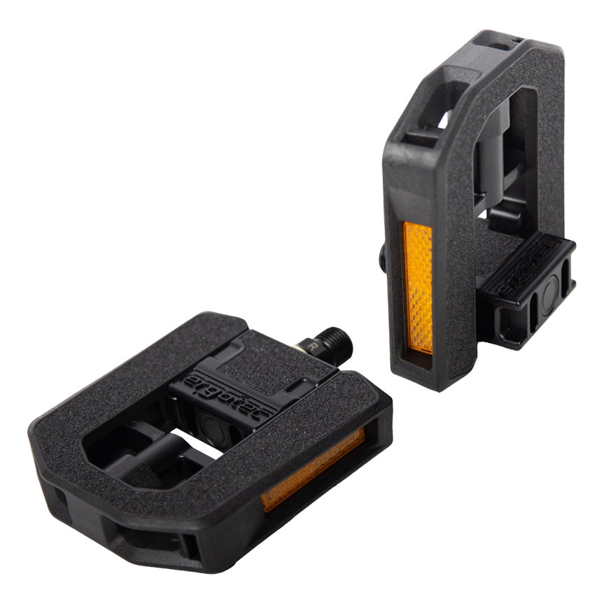 Ergotec Pedale EP-F 9/16" 9mm Faltpedale Igus ALU/PP Kunststoff Format: 102x100mm Reflektor 