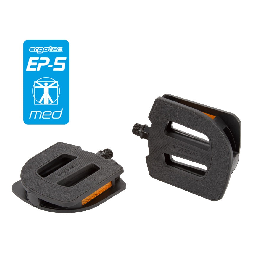 Ergotec Pedale EP-S med 9/16" 7mm EP bearing PP Kunststoff Format: 105x100mm Reflektor 