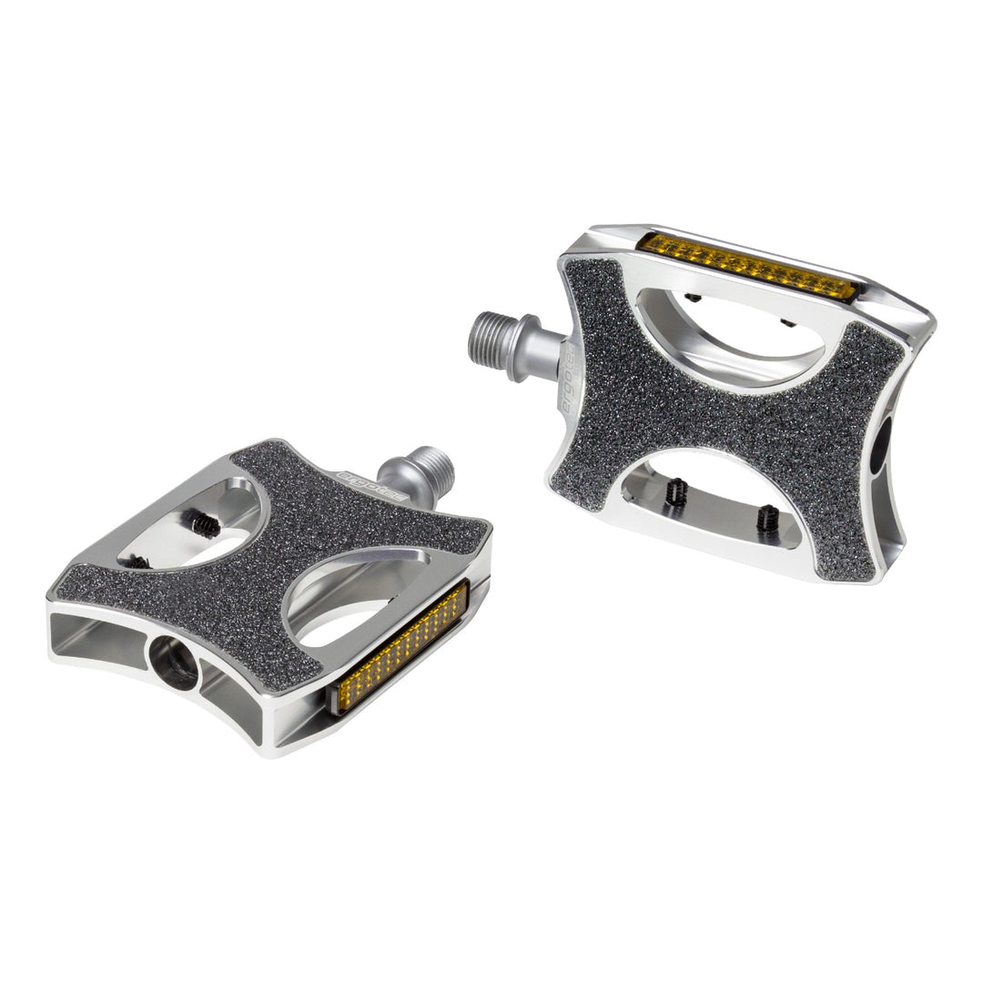 Ergotec Pedale EP Urban 9/16" 7mm gedichtetes Lager AL6061 silver Format: 98x78mm Sandpapierauflage 