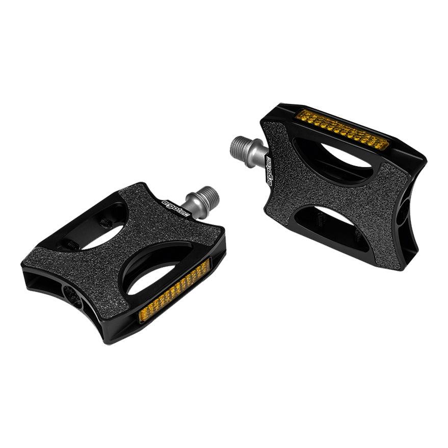 Ergotec Pedale EP Urban 9/16" 7mm Lager gedichtet AL6061 Black Format: 98x78mm Sandpapierauflage 
