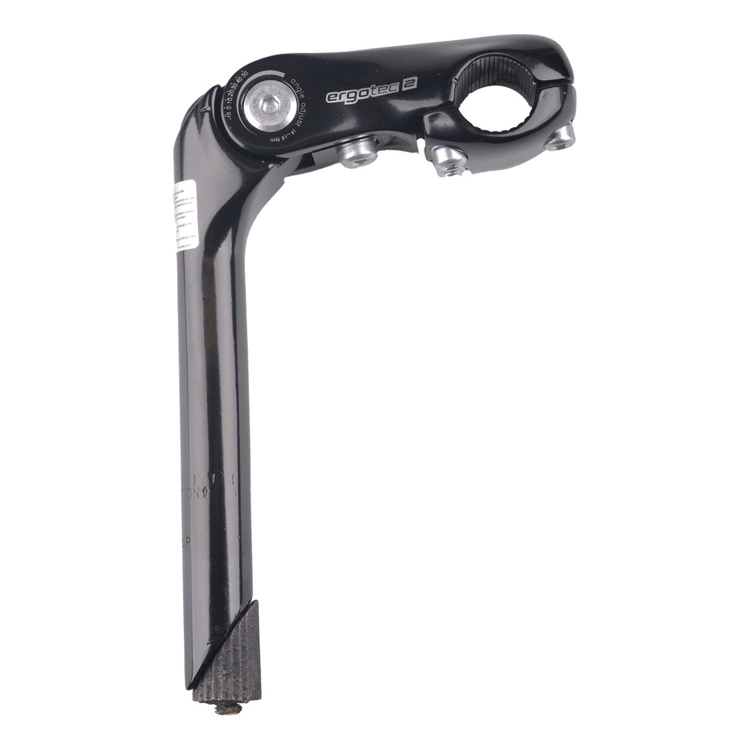 Ergotec Vorbau 25.4 Kobra Vario Ext:90mm Shaft 22.2 180mm Angle:-10-+50° AL356 black SafetyLevel2 