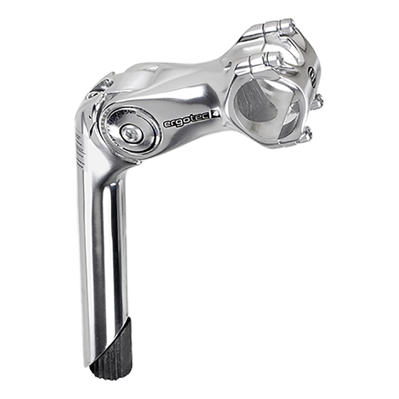 Ergotec Vorbau 25.4 OCTOPUS2 Ext:90mm Shaft:180mm Angle:0°/+50° AL6061 silver-polish SafetyLevel4 