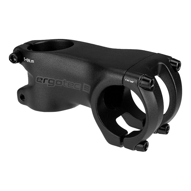 Ergotec Vorbau 31.8 Hake Ext:100mm Angle:-8° Clamp ID:28.6mm AL6061 sb black SafetyLevel 5 