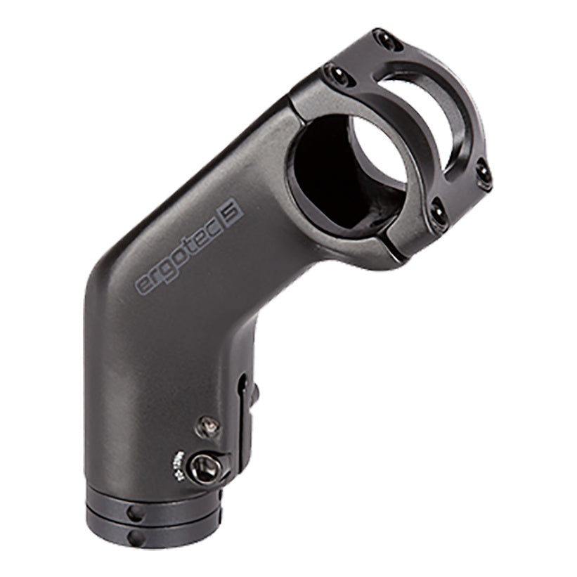 Ergotec Vorbau 31.8 High Barracuda Ext:90mm Angle:+45° Clamp H:40mm Clamp ID:28.6 AL6061 sb black SL6 