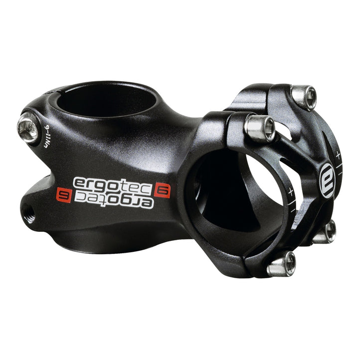 Ergotec Vorbau 31.8 PIRANHA650B Ext:70mm Angle:+/- 6° Clamp ID:28.6 AL6061 sb black SafetyLevel6 