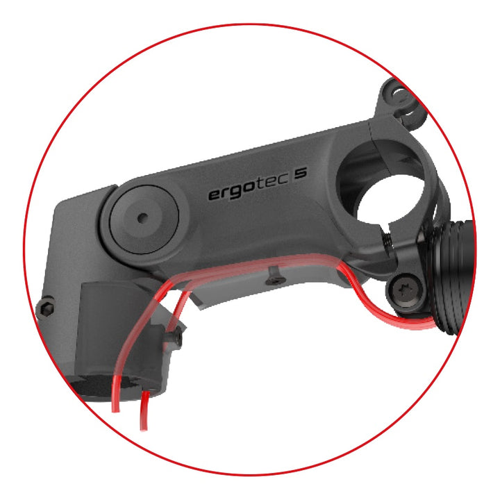 Ergotec Vorbau 31.8 Sepia Ahead 50 XL Fi Ext:90mm Angle:0°/+60° Clamp ID:28.6mm AL6061 sb black SL5 