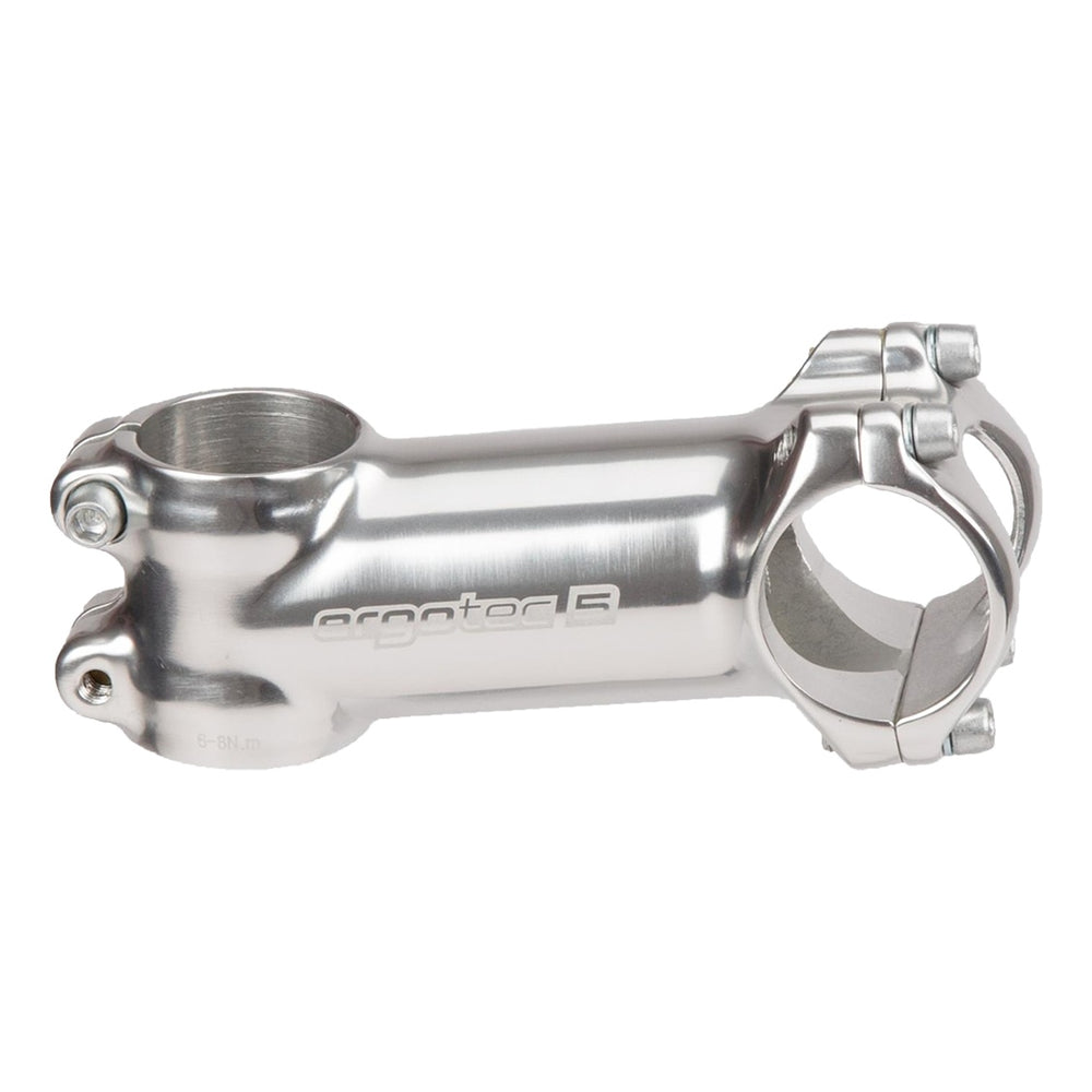 Ergotec Vorbau 31.8 Shark Ext:90mm Angle:7° AL6061 silver-polish SafetyLevel 5 