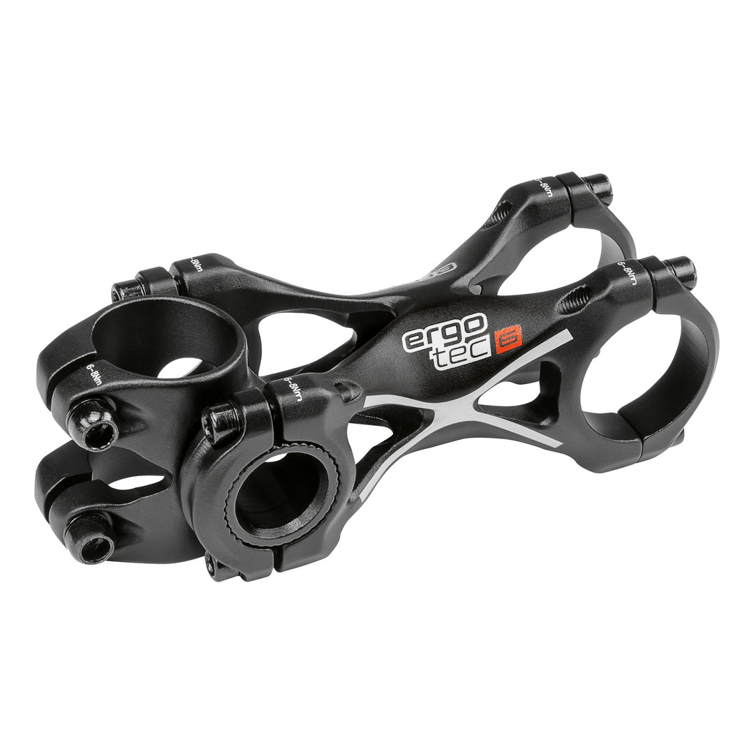 Ergotec Vorbau 31.8 SWELL-XR Ext:100mm -20°/+40° Clamp-ID/H:28.6/45 AL6061 sb black SL6 
