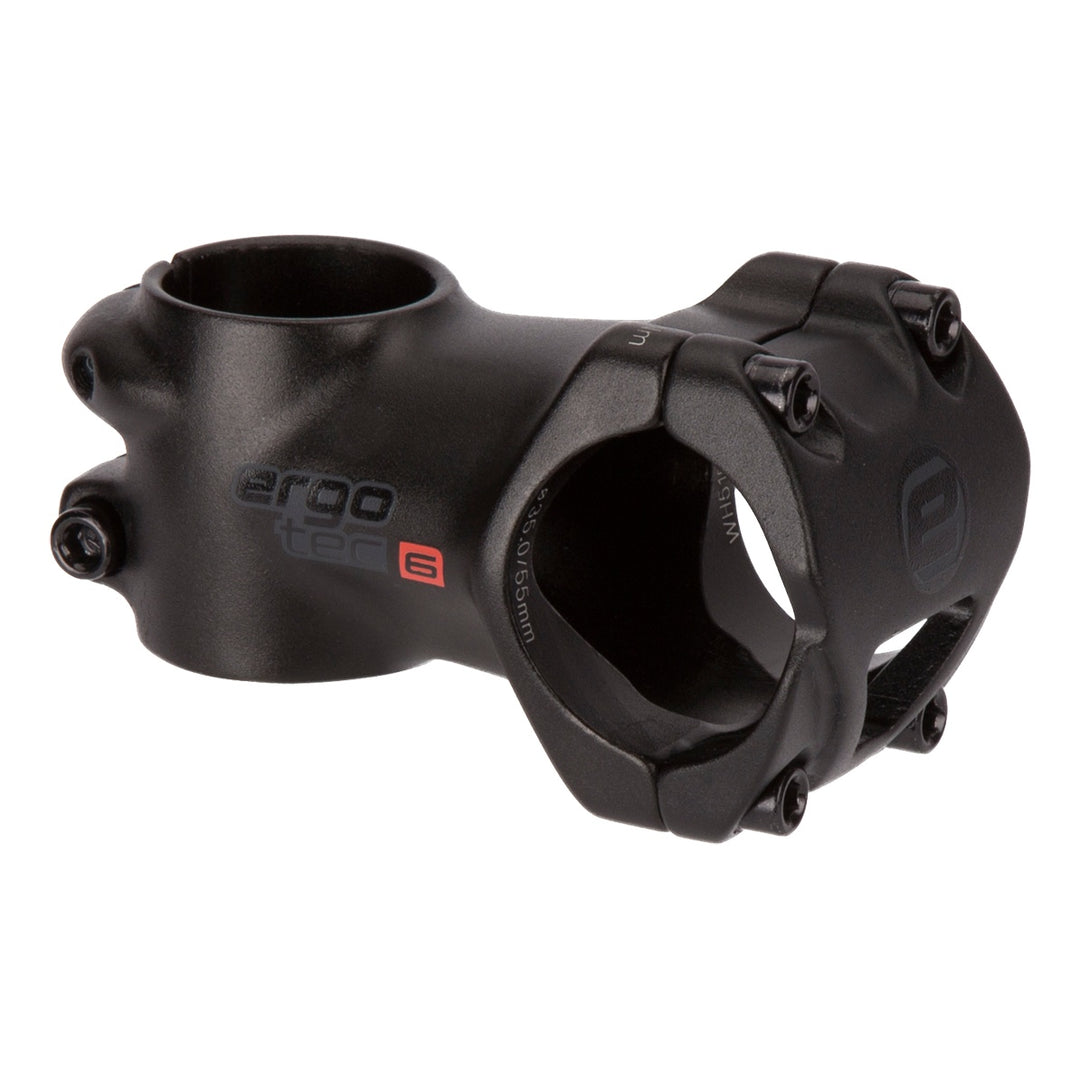 Ergotec Vorbau 35.0 RAY 35 Ext:55mm Angle:0° Clamp ID:28.6mm AL6061 sb black SafetyLevel 6 