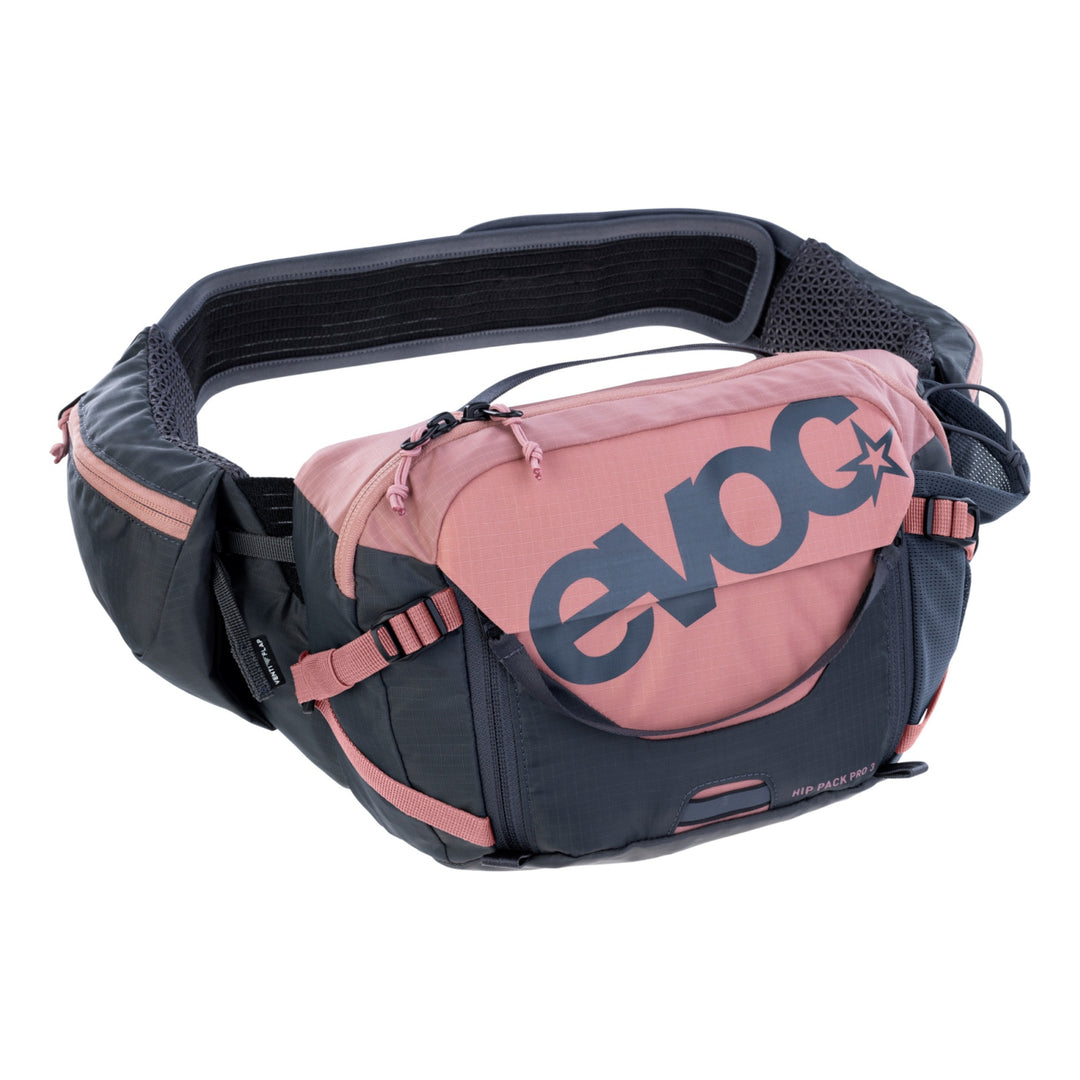 Evoc Hip Pack Pro 3L + 1.5L Bladder dusty pink/carbon grey
