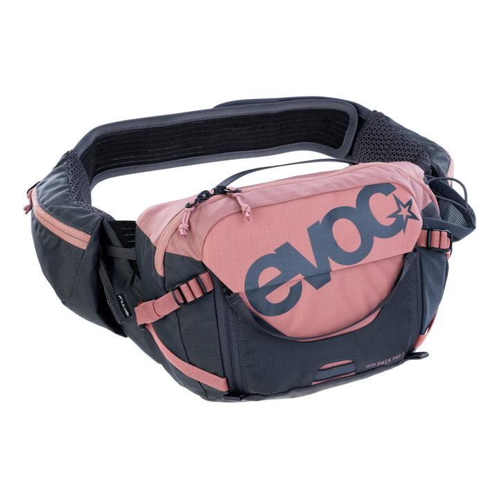 Evoc Hip Pack Pro 3L + 1.5L Bladder dusty pink/carbon grey